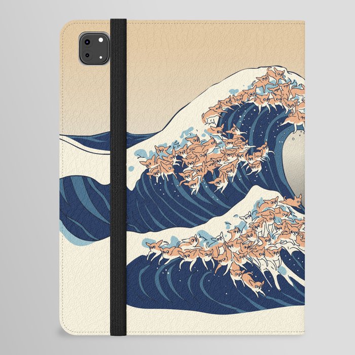The Great Wave of Chihuahua iPad Folio Case