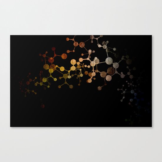 Metallic Molecule Canvas Print
