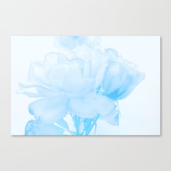 Gentleness #2 - #Soft #Blue #Rose #decor #art #society6 Canvas Print