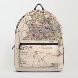 1830 Vintage Map of the county of Northampton, England Backpack