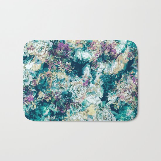 Frozen Flowers Bath Mat