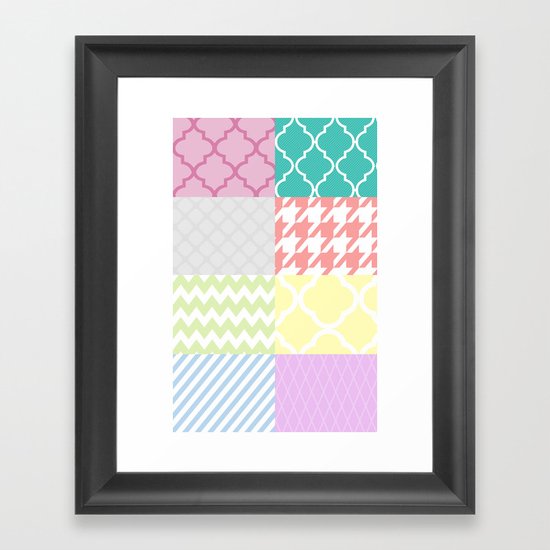 Multi Patterned Framed Art Print