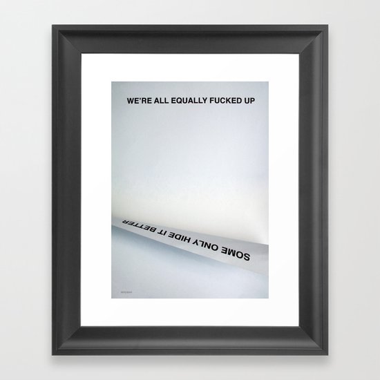 Equally (Take Two) Framed Art Print
