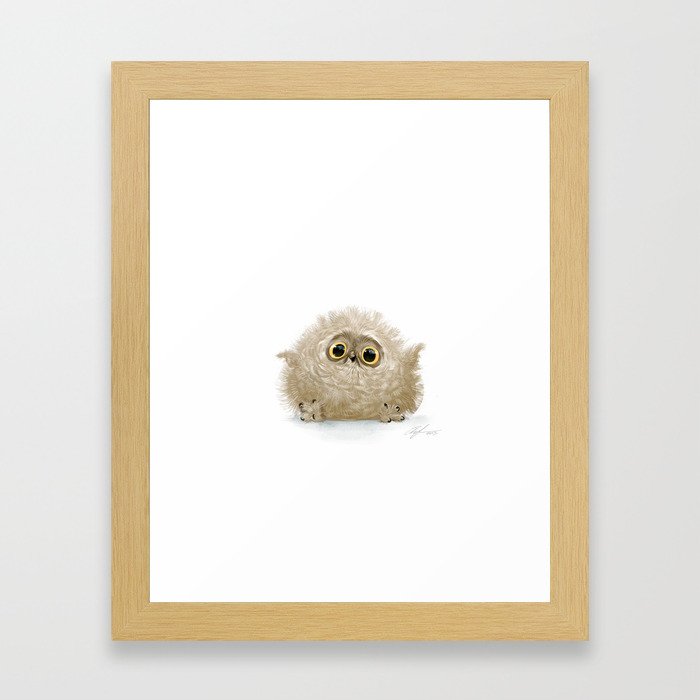 Baby owl Framed Art Print