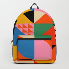 Geometric abstraction in colorful shapes   Backpack