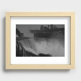 Niagara Falls Mist Over the Lower River Recessed Framed Print
