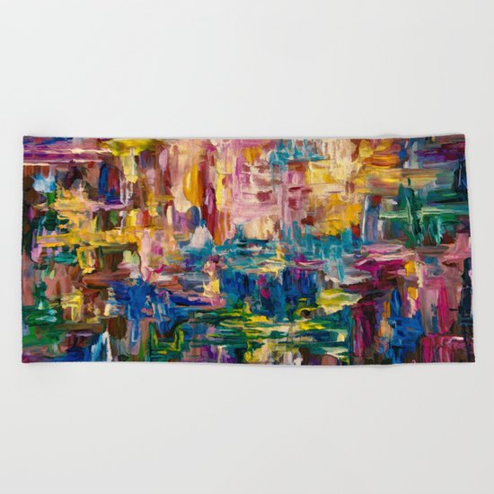 Abstract - Colorful World by Lena Owens Beach Towel