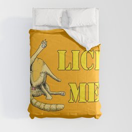 Lick Me (cat cleaning itself) Comforter