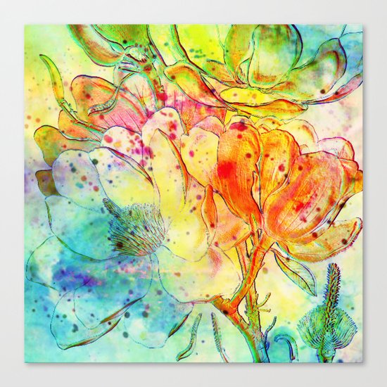 bright floral Canvas Print