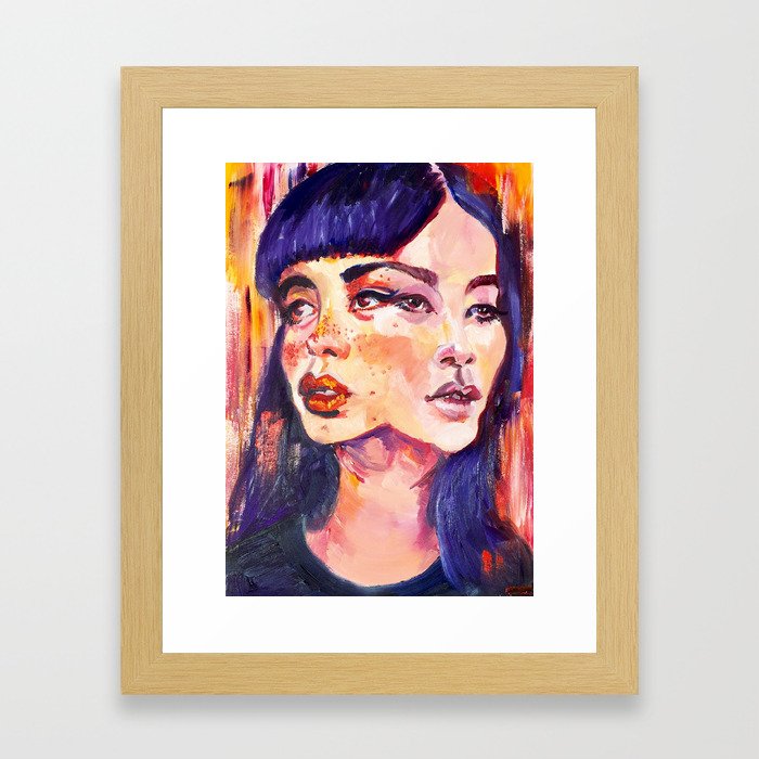 Conjoined heads Framed Art Print