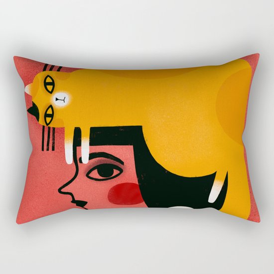 YELLOW CAT HAT Rectangular Pillow
