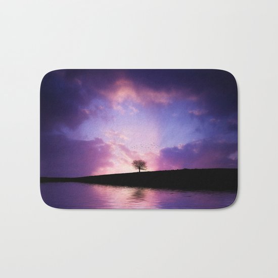 The sunset tree Bath Mat