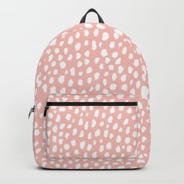 Pink Polka Dot Spots (white/pink) Backpack