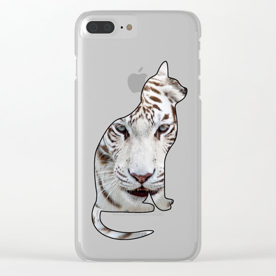 WHITE CATS Clear iPhone Case