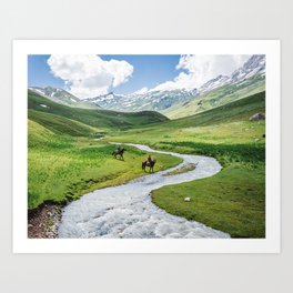 Kyrgyz River Valley Art Print
