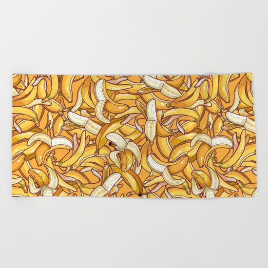 Yellow banana dream. Beach Towel