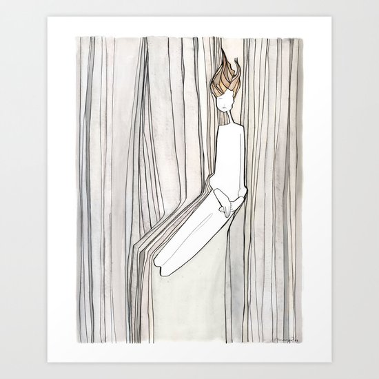 She Fell Through the Sky Art Print