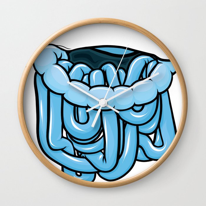 viscera : blue razz Wall Clock