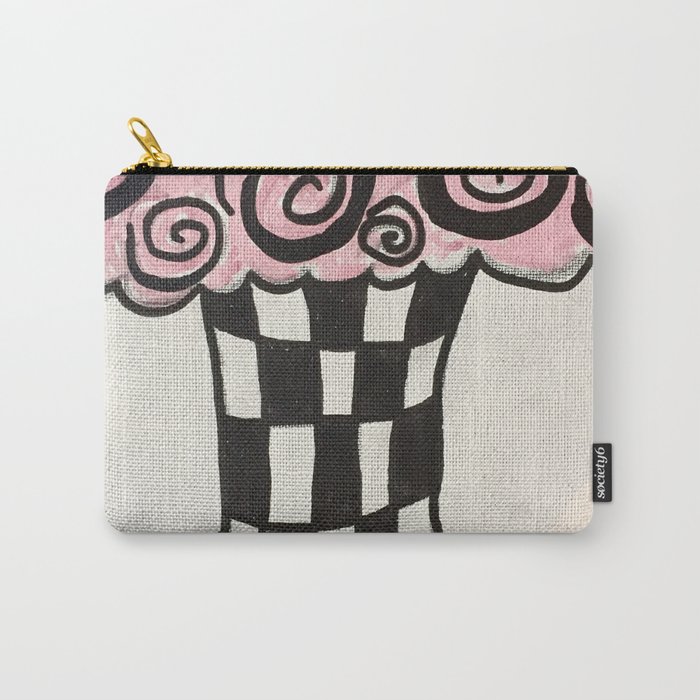 Checkers pink tree Carry-All Pouch