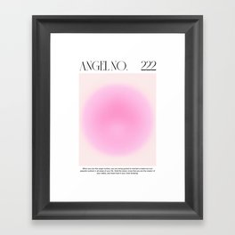 Angel Number 222 Gradient Pink Framed Art Print