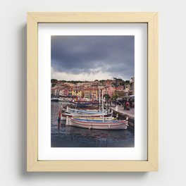 Cassis Harbor Recessed Framed Print