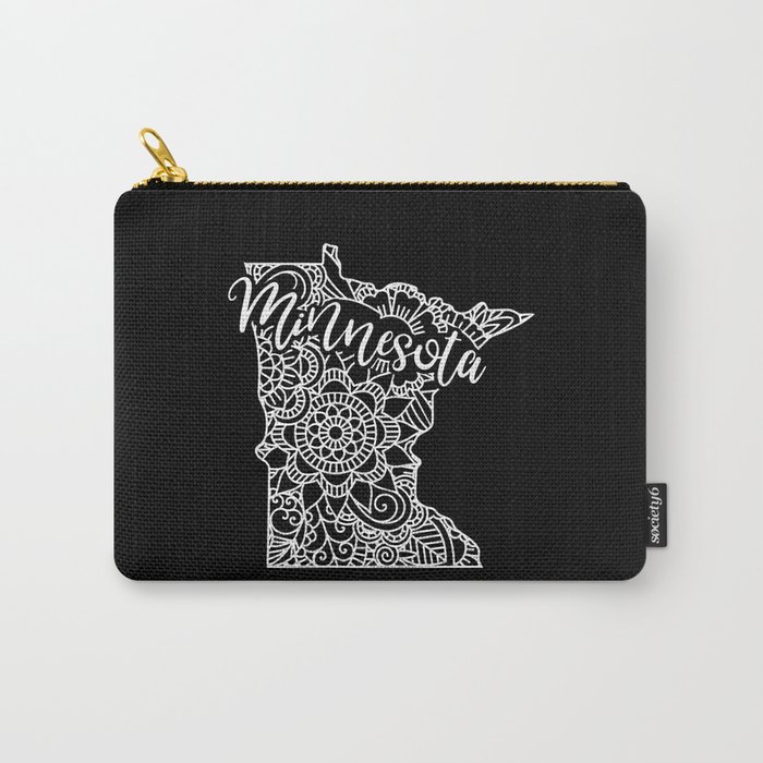 Minnesota State Mandala USA America Pretty Floral Carry-All Pouch