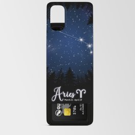 Zodiac Constellation - Aries with trees Android Card Case