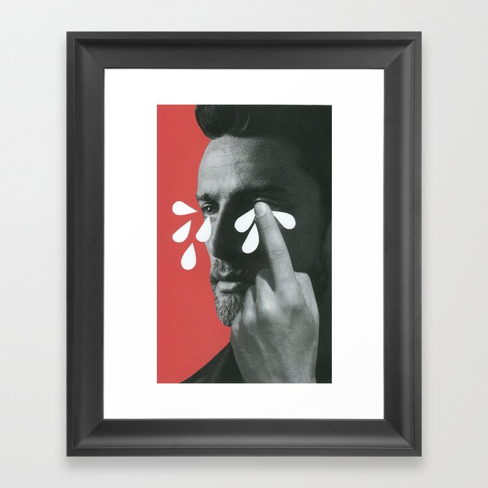Big boys cry Framed Art Print