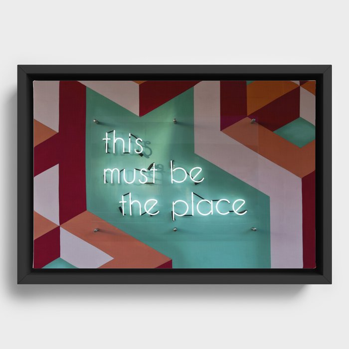 Right Here Framed Canvas