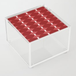 Retro psychadelic 60s 70s circles colorful getometric pattern - red Acrylic Box