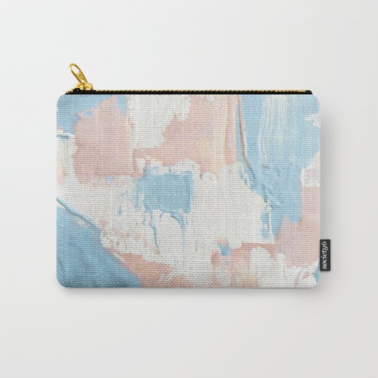 Pink and Blue Abstract Carry-All Pouch