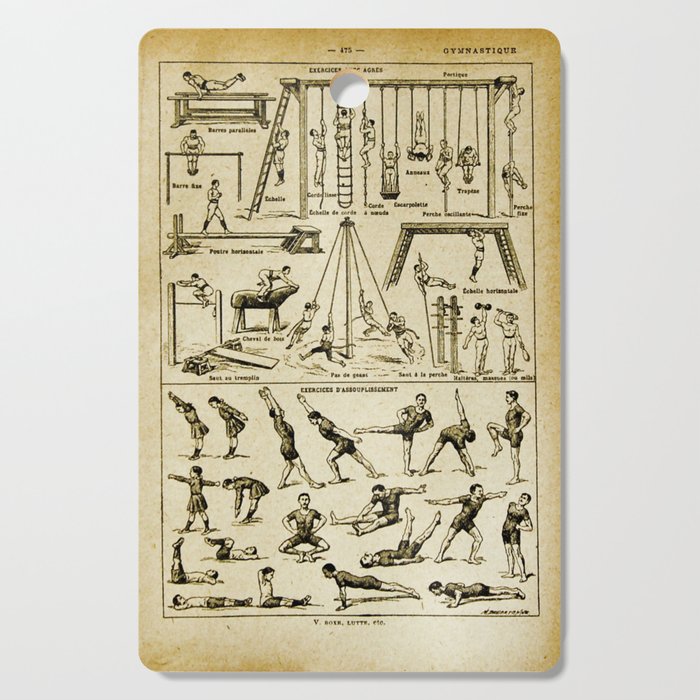 Vintage Gymnastics Cutting Board