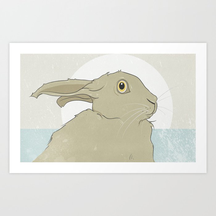 Golden Hare No.5 Art Print