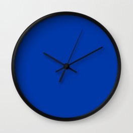 Royal azure - solid color Wall Clock