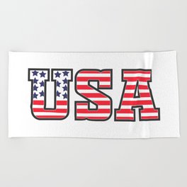 USA Flag Beach Towel