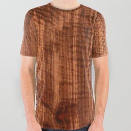 Natural Claro Walnut Wood All Over Graphic Tee