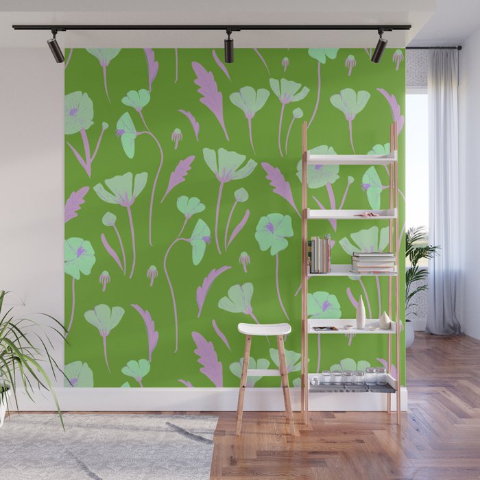 Be Your Own Green Flower Garden Wall Mural