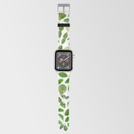 Bergamot and leaves - green Apple Watch Band
