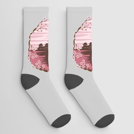 Pink Blossom Socks