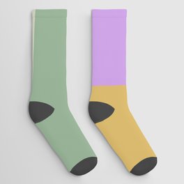 Abstract Earthy Pastel Shapes 30 Socks