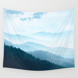 Smoky Mountain Blues - National Park Adventure Wall Tapestry