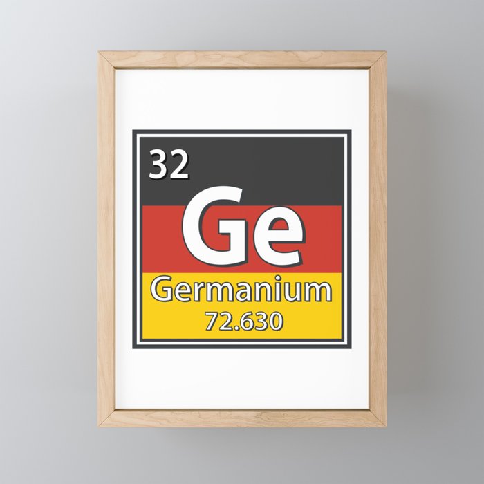 Germanium - Germany Flag German Science Framed Mini Art Print