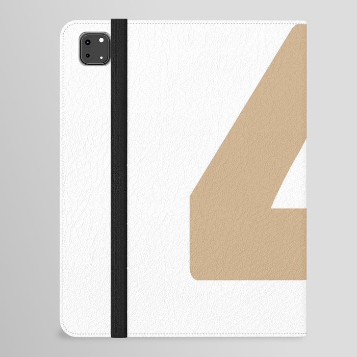 4 (Tan & White Number) iPad Folio Case