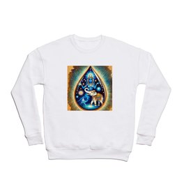 Water Goddess and Elephant Crewneck Sweatshirt