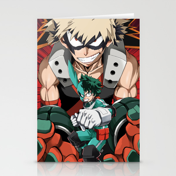 My Hero Academia Deku Vs Bakugou Art Print Stationery Cards By