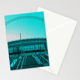 Wembley Stadium in Wembley London in blue Stationery Card