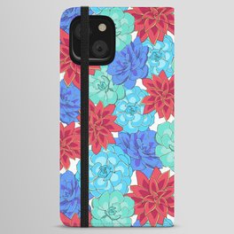 Succulents pattern iPhone Wallet Case
