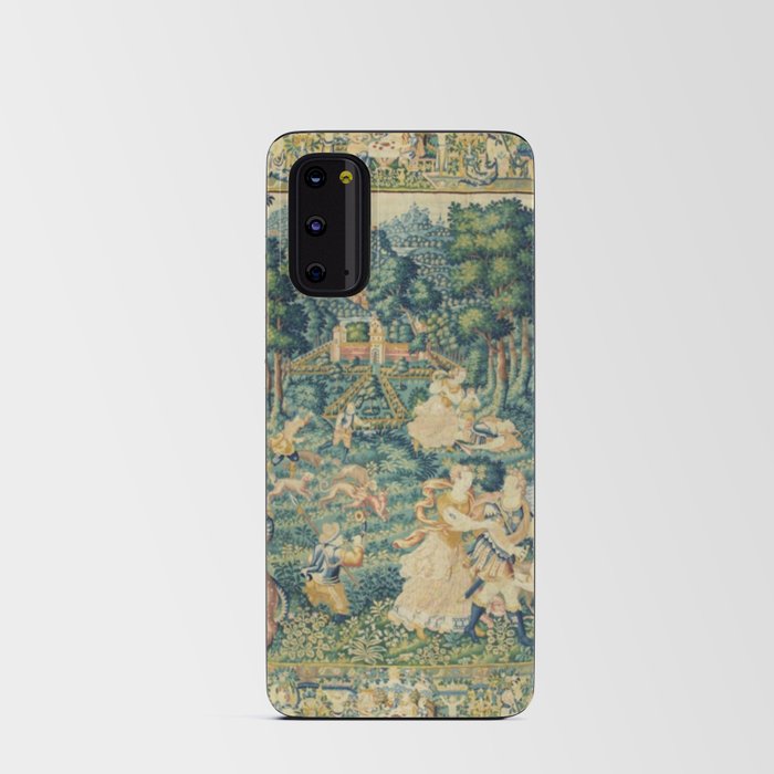 Antique 17th Century Flemish Verdure Landscape Tapestry Android Card Case