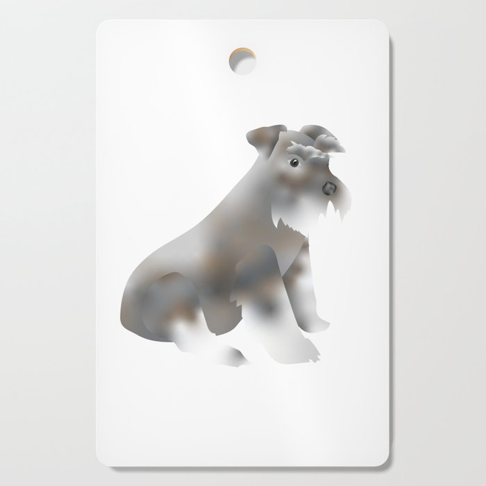  schnauzer breed dog isolated in digital drawing Cutting Board