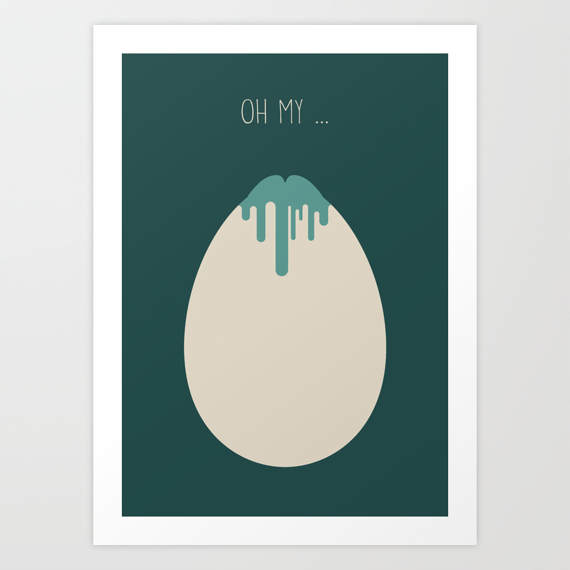 Alien Minimalist Series Alien Egg Art Print By Mistergamma Society6